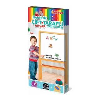 2195 Ayaklı Çift Taraflı Manyetik Ahşap Yazı Tahtası