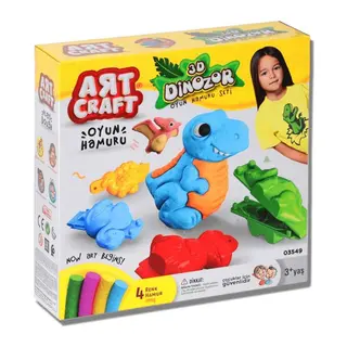 3D Dinozor Oyun Hamuru Seti