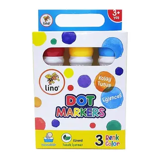 Lino Dot Markers 3'lü Yıkanabilir