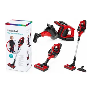 Oyuncak Sesli Işıklı Kırmızı Elektrik Süpürgesi