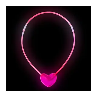 Karanlıkta Yanan Glow Stick Kalp Şekilli Kolye 6 Renk 6 Adet