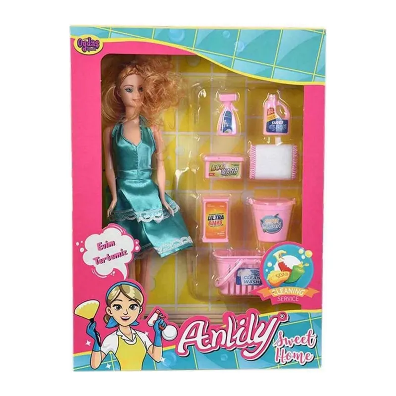 Kutuda Anlily Temizlik Setli Bebek 2442