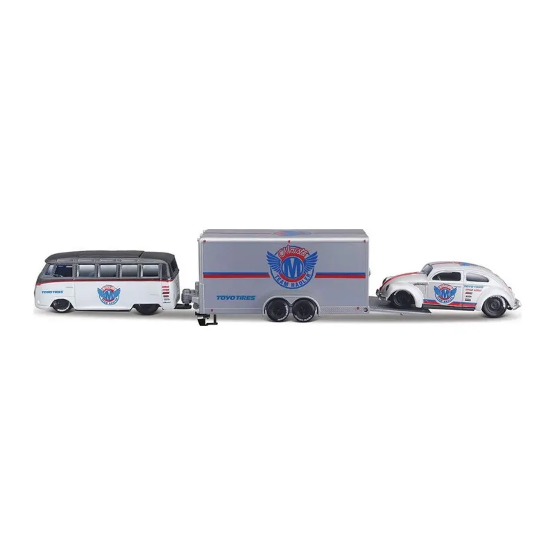 NessiWorld 1/64 Design Seri Yarış Takımı Römork ve Araç Set