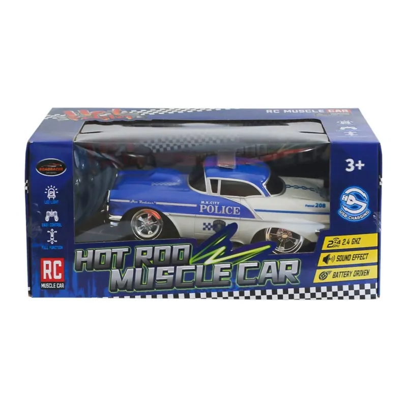 MK8038B Kumandalı SEsli Işıklı Polis Arabası 1:16 -Can Oyuncak