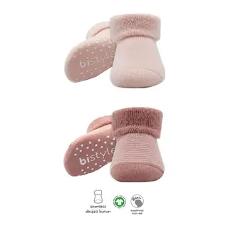 2'Li Çemberli Kaymaz Havlu Soket Çorap 10503 Pudra Pembe
