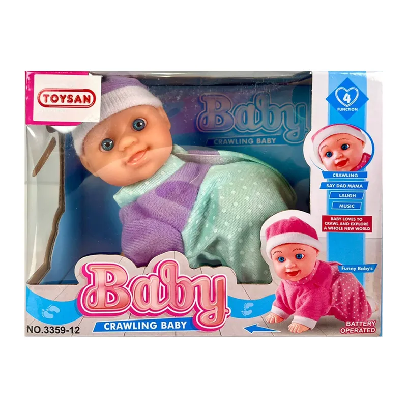 Pilli Emekleyen Sesli Bebek
