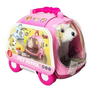 JND-6802 Taşıma Araba Çantalı Hareketli Pilli Köpek Set -Vardem Oyuncak