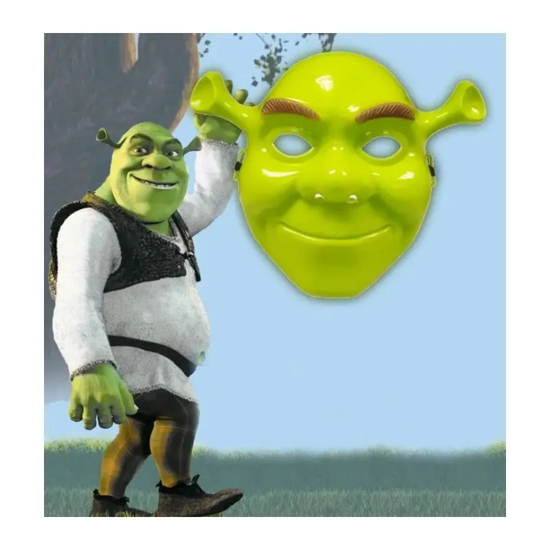 Yeşil Shrek Maskesi 21x25 cm