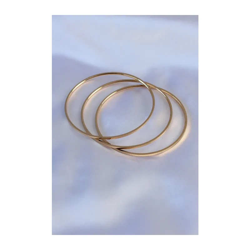 316L Çelik Gold Renk Ajda Model Kadın 65 mm Bilezik