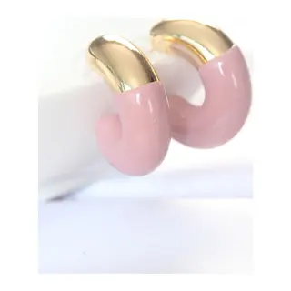 CCB Gül Kurusu Gold Çift Renk Küpe