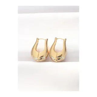Pirinç Gold Renk Bombeli Küpe