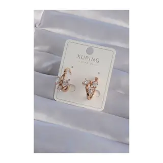 XUPİNG Rose Renk Zirkon Taşlı Halka Küpe
