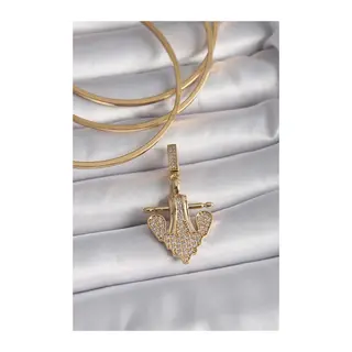 Pirinç Gold Renk Zirkon Taşlı Çapa Model Ajda Charm