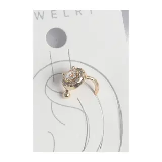 Pirinç Gold Renk Zirkon Taşlı Kadın Kıkırdak Küpe