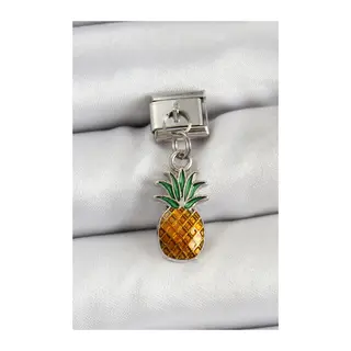 316L Çelik Sallantılı Ananas Model Gümüş Renk Nomination Charm