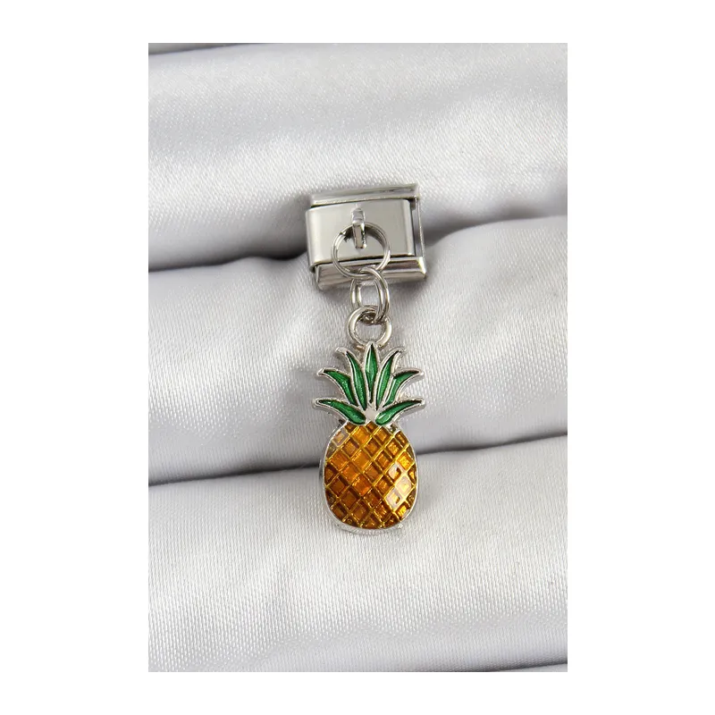316L Çelik Sallantılı Ananas Model Gümüş Renk Nomination Charm