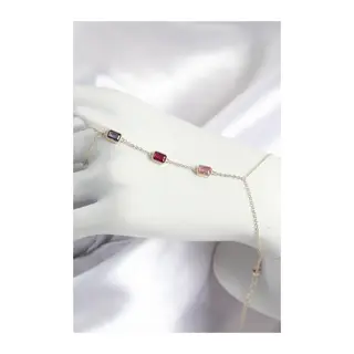 Pirinç Renkli Zirkon Taşlı Dikdörtgen Model Gold Renk Kadın Şahmeran