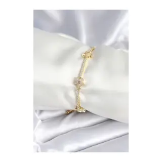 Pirinç Gold Renk Yıldız Model Kadın Bileklik