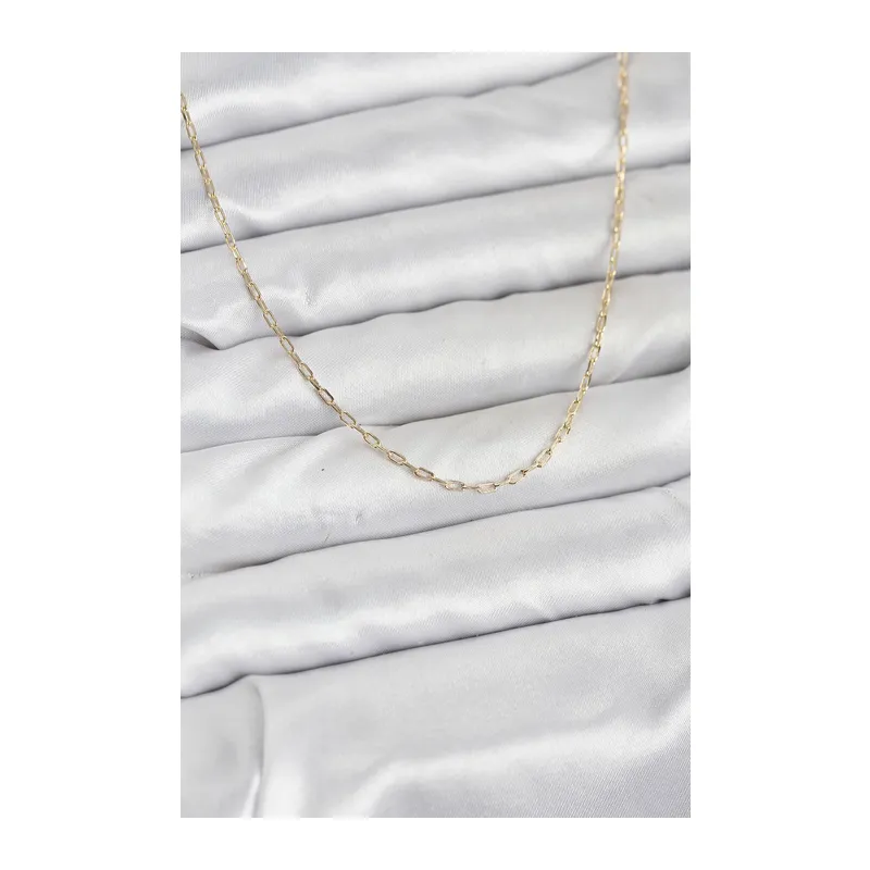CM 14K Gold Renk Ataç Zincir Model 60 cm Kadın Kolye