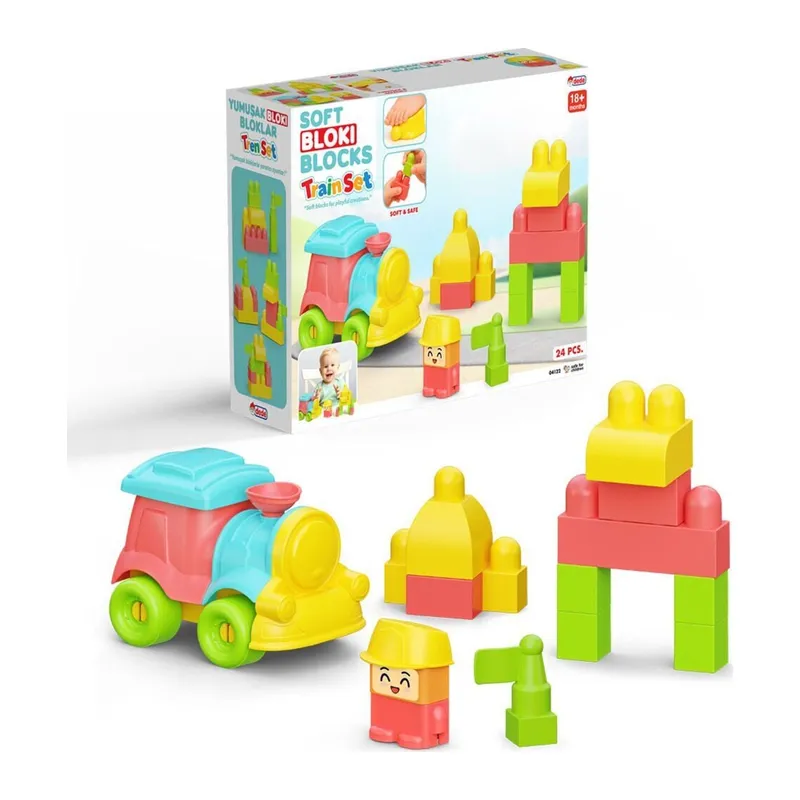 04122 Yumuşak Bloki Bloklar Tren Set 24 Parça
