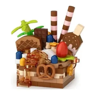 LZ-8642 Çikolatalı Pasta 160 Parça Block Oyuncak-mini Poşet