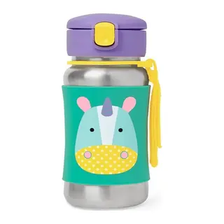 Zoo Pipetli Paslanmaz Çelik Suluk 350 ml Unicorn