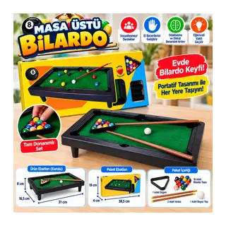 040 Ort.boy Bilardo Oyunu