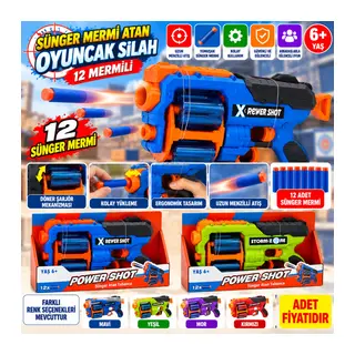 SH59636 OYUNCAK SİLAH SÜNGER MERMİ ATAN (adet fiyatıdır)