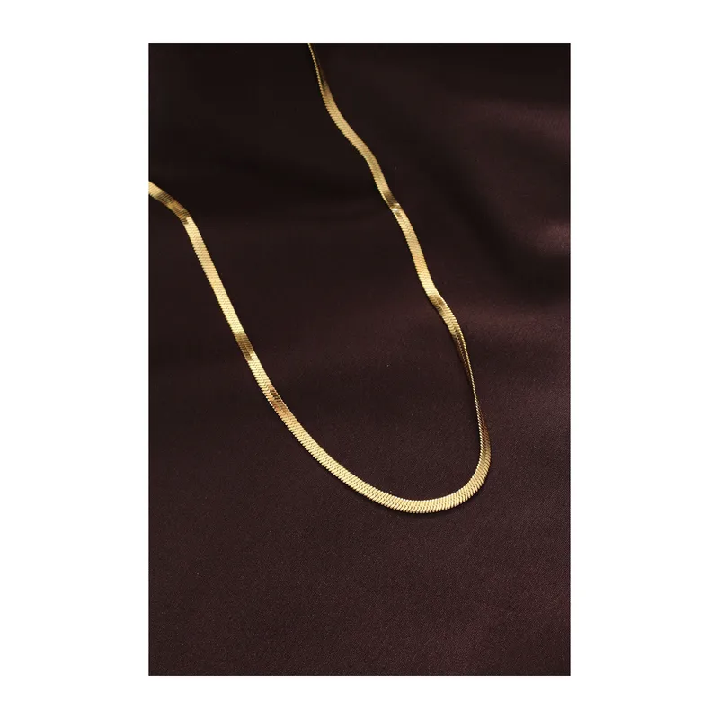 316L Çelik Gold Renk 60 cm İtalyan Zincir Kolye
