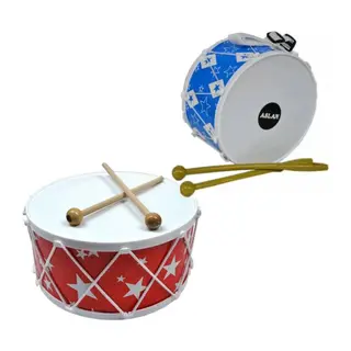 ASL-08 Renkli B. Davul Ahşap Desen Poşetli