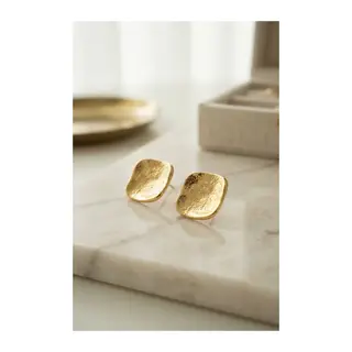 316L Çelik Gold Renk Ters Bombe Model Küpe