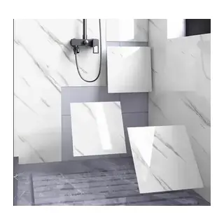 Yapışkanlı Beyaz Mermer Desenli Sticker 30x30 cm