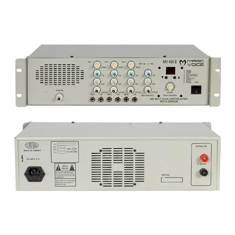 Magicvoice MV-400EF 400 Watt 3 Mikrofon Girişli Trafosuz Anfi