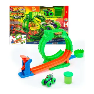 JMK91 Hot Wheels Monster Trucks Mutant Kaosu Çemberde Yarış Oyun Seti
