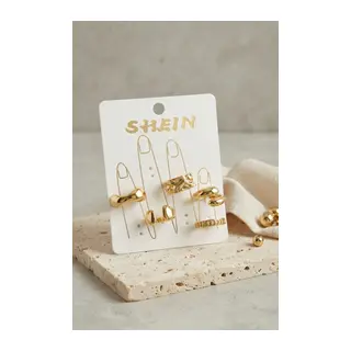 Gold Renk Pirinç Bohem Yüzük Kombini BYK4266