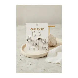 Gümüş Renk Pirinç Bohem Yüzük Kombini BYK4267
