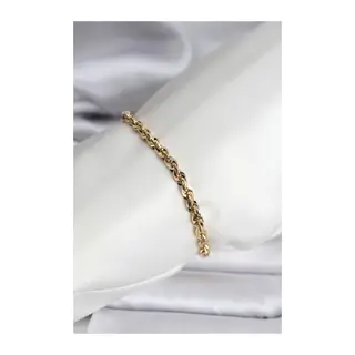 14K Gold Renk Kaplama Burgu Zincir Model CM Kadın Bileklik