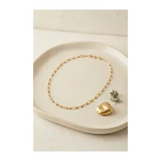 CM Top ve Halka Zincir Model 50 cm Gold Renk Kadın Kolye