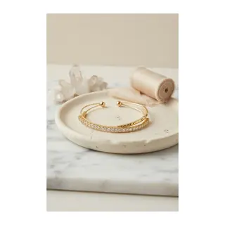 Gold Renk Zirkon Taşlı Dorikalı Model Kadın Bileklik