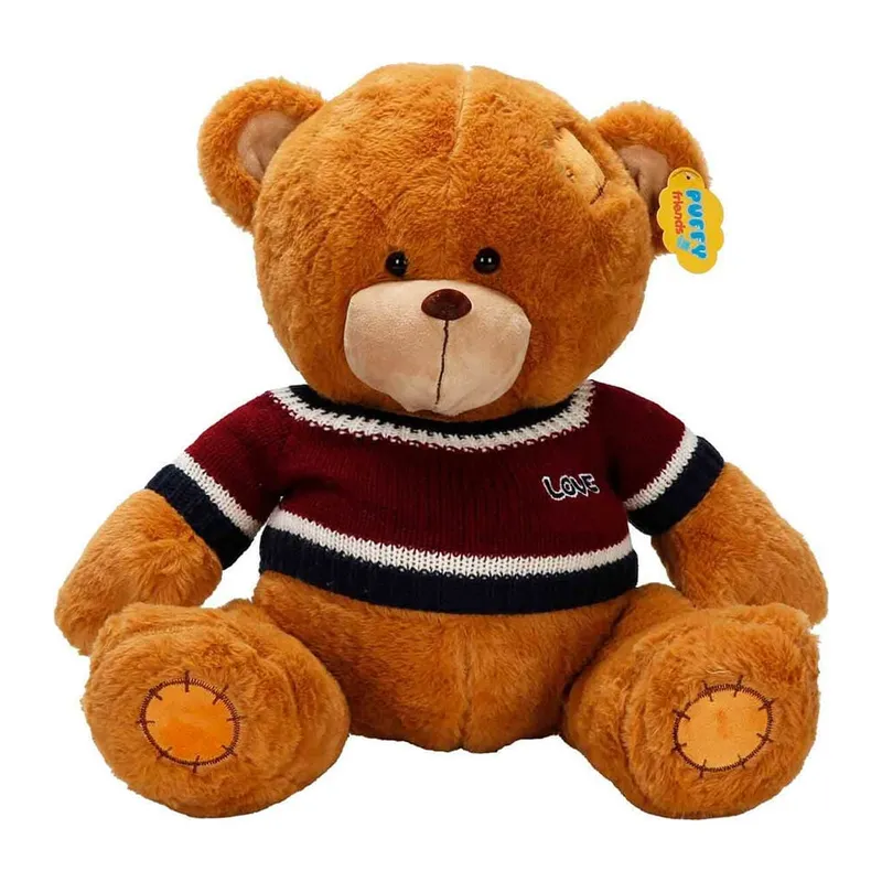 2001008 Sun-sabc-jnh-pff-sk Peluş Ayı Oturan Kazaklı 42 Cm 2R