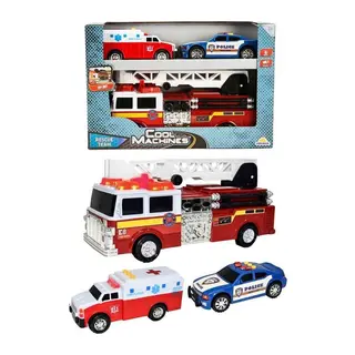 7191 Sun-jnd-clm-oyun Set Kurtarma Araçları Polis Ambulans İtfaiye Ses Işık