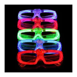 Kırmızı LED Işıklı Parti Gözlüğü 3 Modlu – Glow & Gece Eğlence Gözlüğü