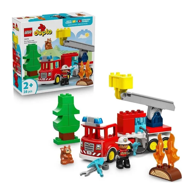10473 Lego Duplo Hortumlu İtfaiye Aracı ve İtfaiyeci 28 parça +2 yaş