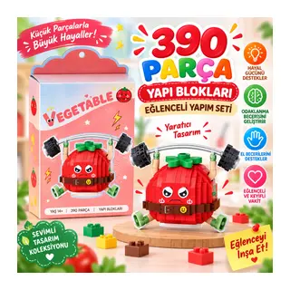 LZ-8860 Halter Kaldıran Domates 390 Parça Block Oyuncak