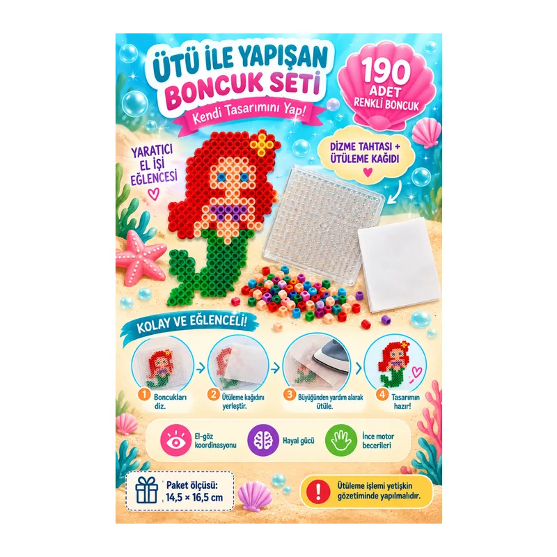 Princess Ütü ile Yapışan Boncuk Seti