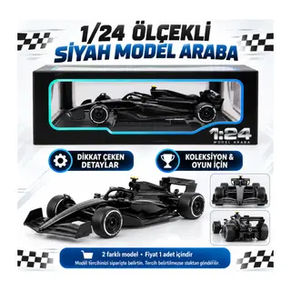 1/24 Formula F1 Siyah Model Araba