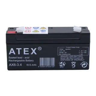 AX6-3.4 6V 3.4Ah Yatay Akü