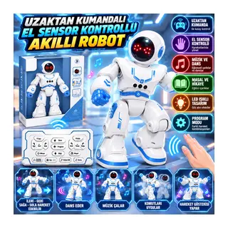606-34 Uzaktan Kumandalı El Sensor Kontrollü Akıllı Robot