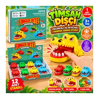 KZL-X023-79C Dıscı Set Kucuk Boy 12 Lı Stand Timsah Dişçi 1 Adet Fiyatıdır
