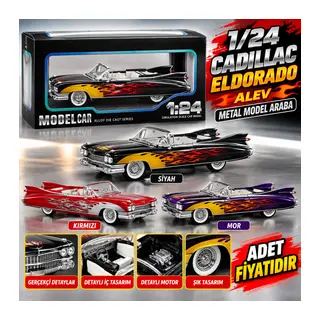1901-601A.1/24 Cadillac Eldorad Alev Metal Model Araba